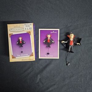 Hallmark 'The Master' Vampire Ornament - Black and Red